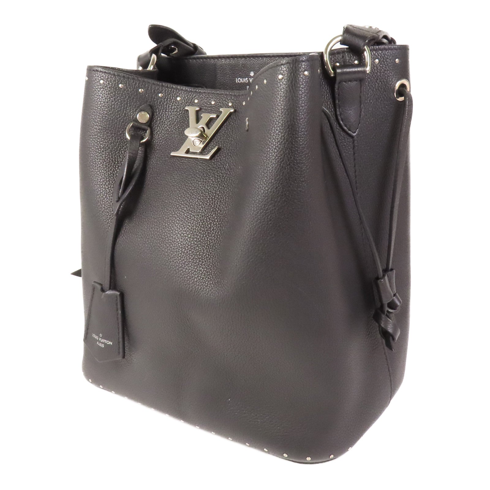 LOUIS VUITTON 牛皮皮革Rock Me Bucket Studs銀扣肩背袋