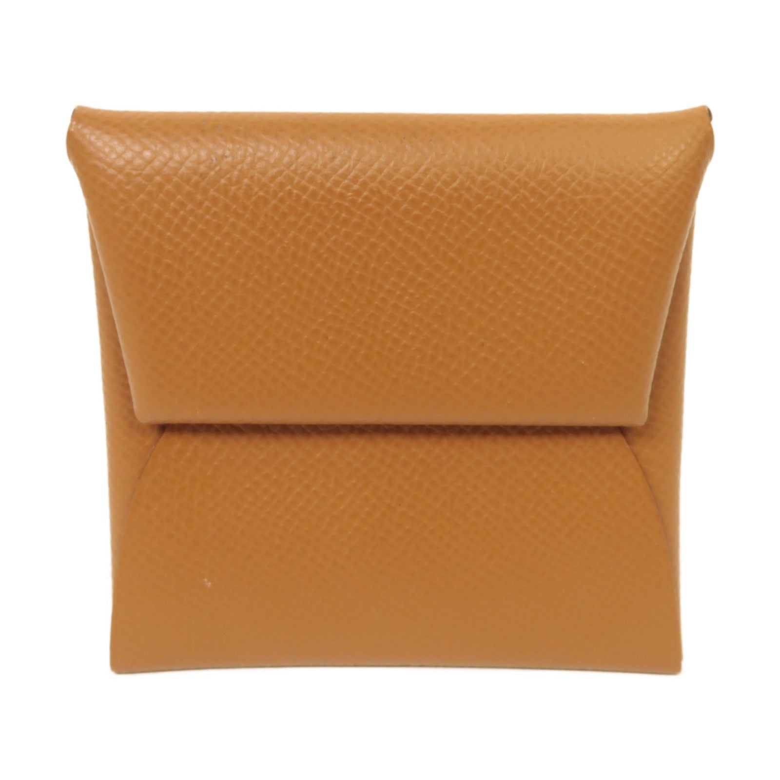 HERMES 【激減優惠】Epsom皮革Bastia Coin Case銀扣零錢包棕色