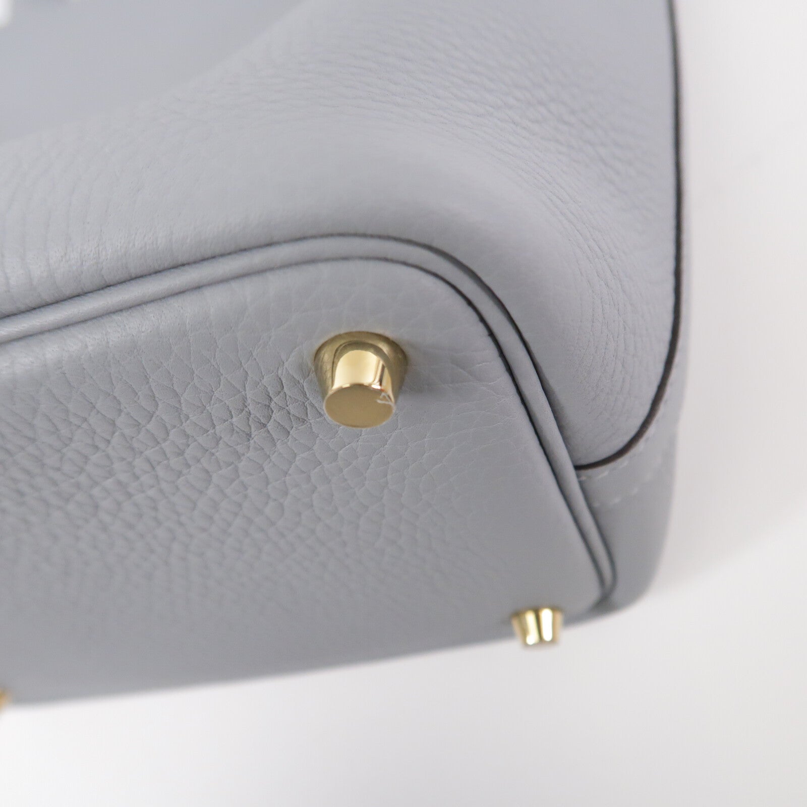 HERMES Clemence皮革Picotin PM手挽袋Gris Pantin