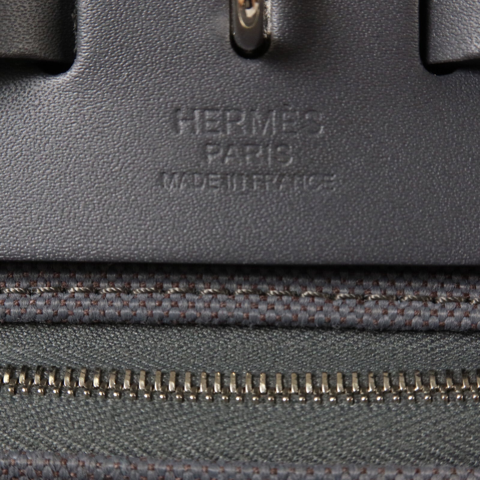 HERMES 帆布Herbag PM手挽肩背兩用袋Ardoise
