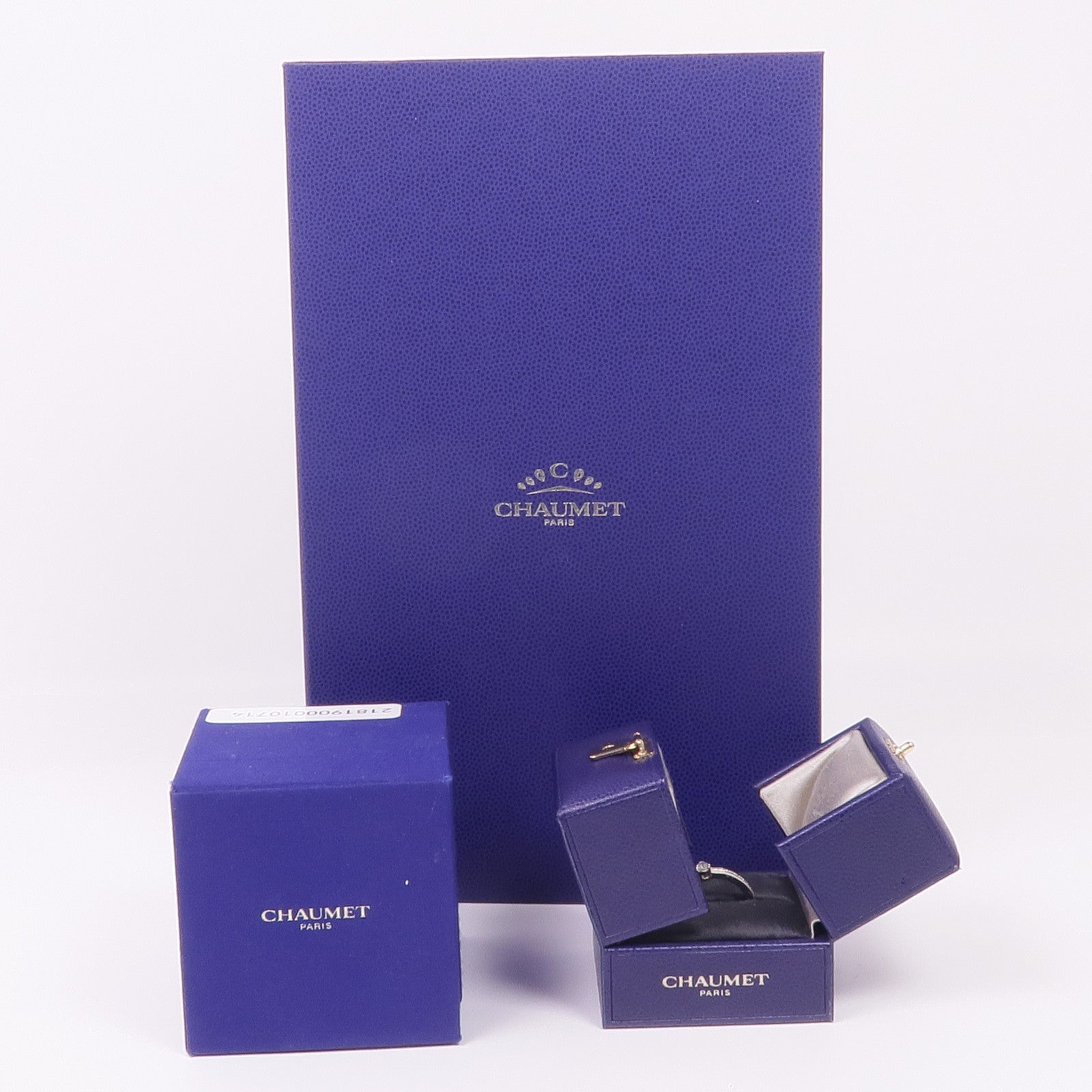 Chaumet PT950鉑金Triomphe De Chaumet Ring鑽石戒指US#6.5