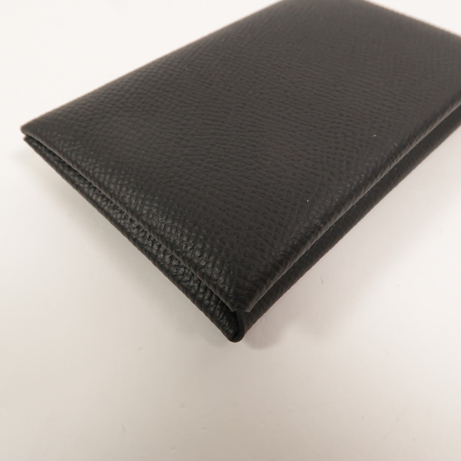 HERMES Epsom皮革Calvi卡片套Noir