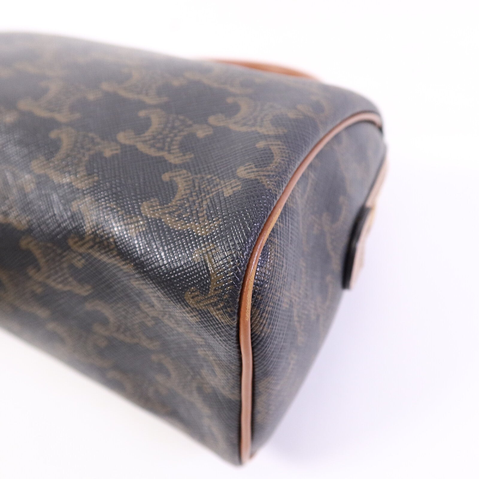 CELINE 塗層帆布Triomphe Small Boston手挽袋