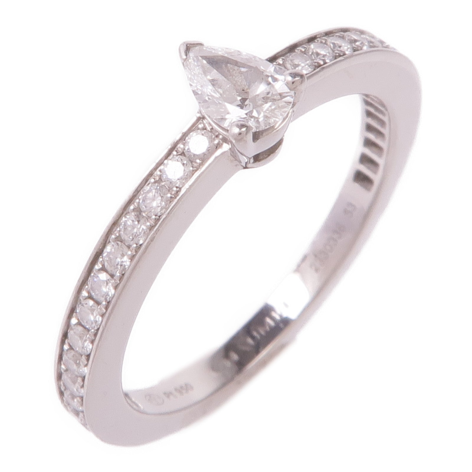 Chaumet PT950鉑金Triomphe De Chaumet Ring鑽石戒指US#6.5