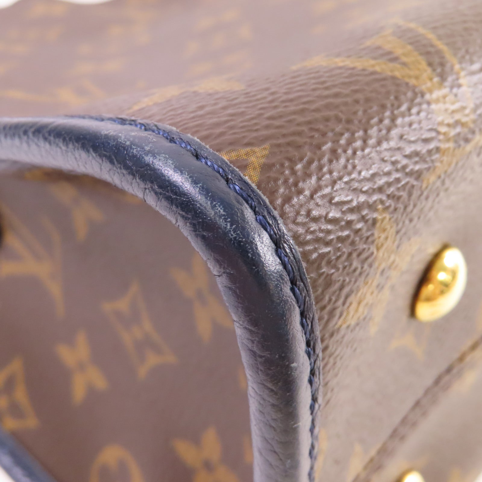 LOUIS VUITTON Monogram Popincourt PM 2Way Shoulder Bag金扣手挽肩背兩用袋啡色/寶藍色