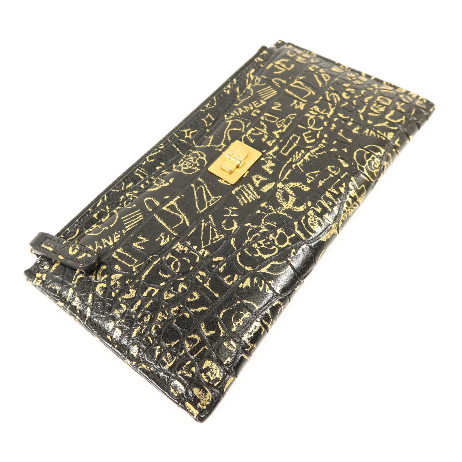 CHANEL 牛皮皮革2.55 Wallet金扣長錢包