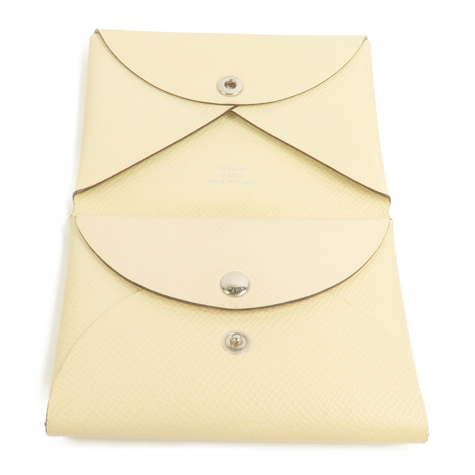 HERMES Epsom皮革Calvi Duo卡片套Nata