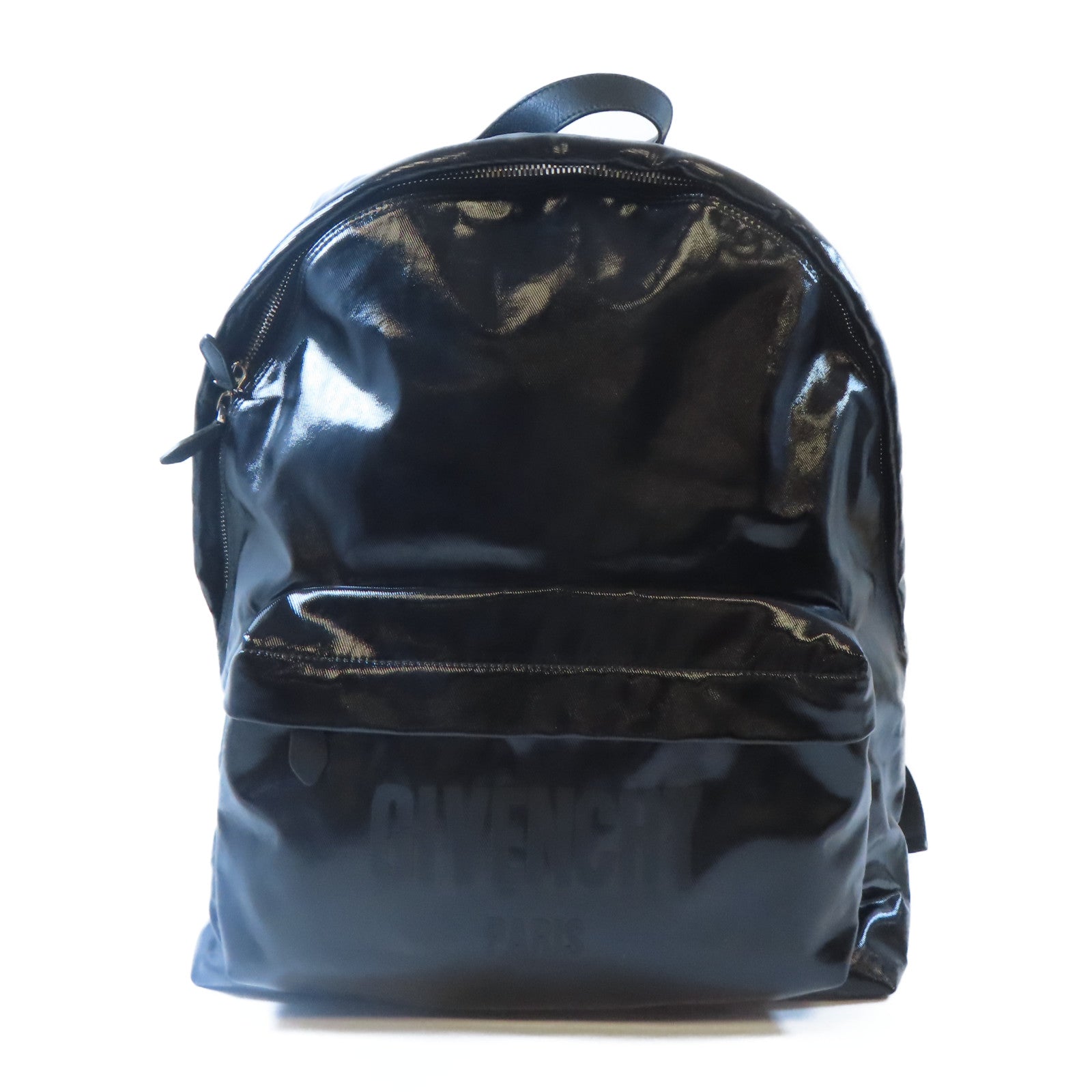 GIVENCHY PVC Backpack銀扣背包黑色