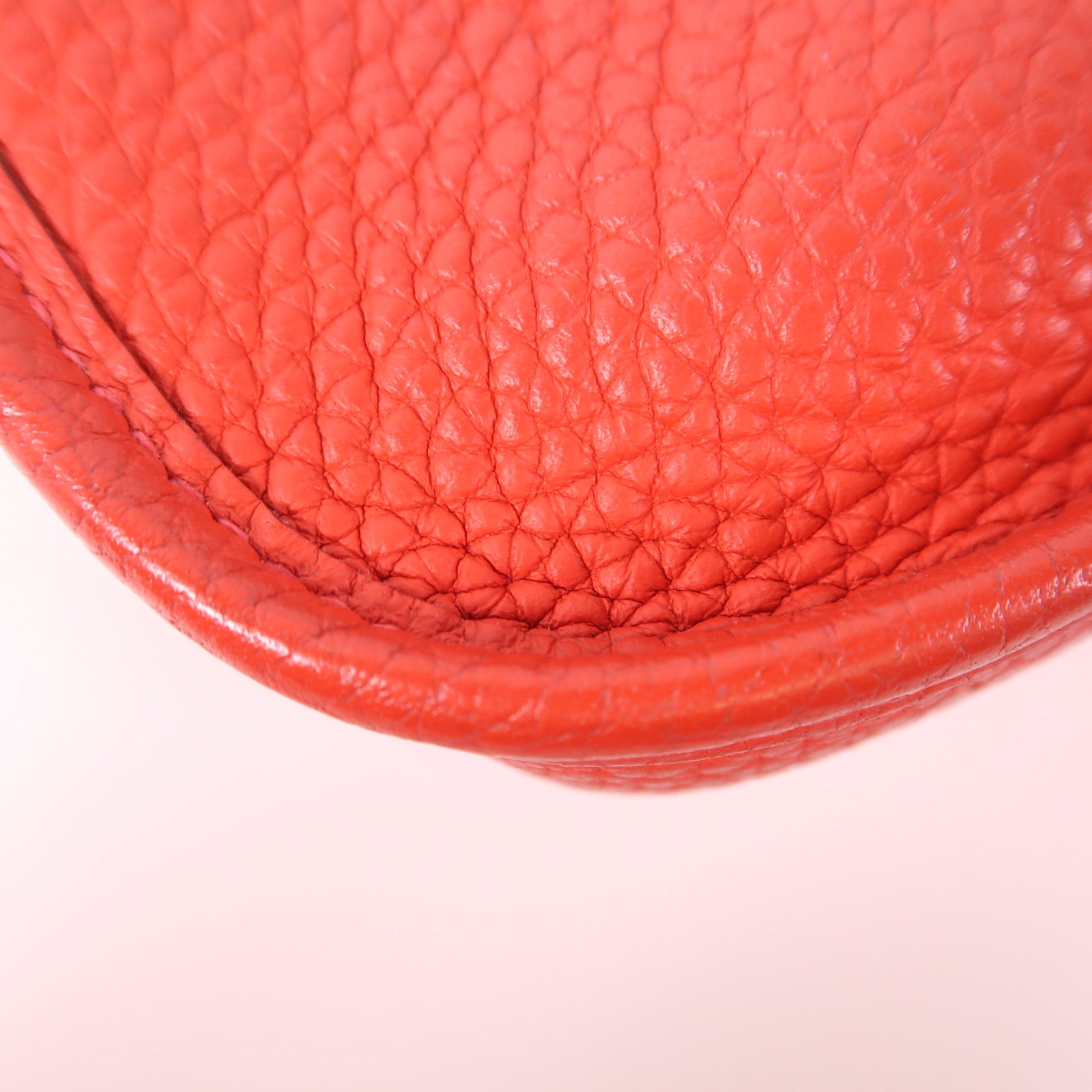 HERMES Clemence皮革Evelyne TPM銀扣肩背袋Rose De Coeur