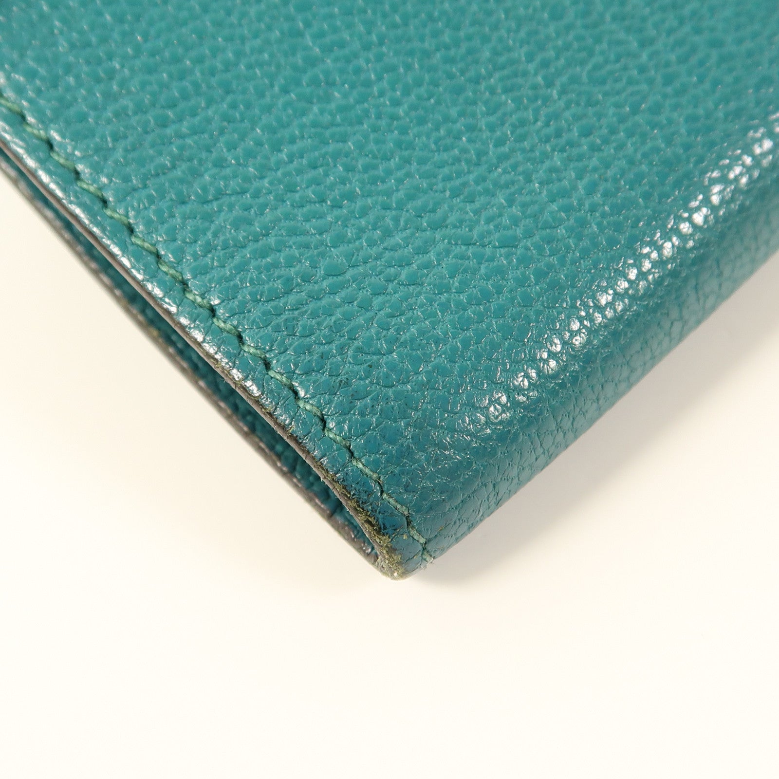 HERMES Chevre皮革Kelly Wallet Compact銀扣錢包