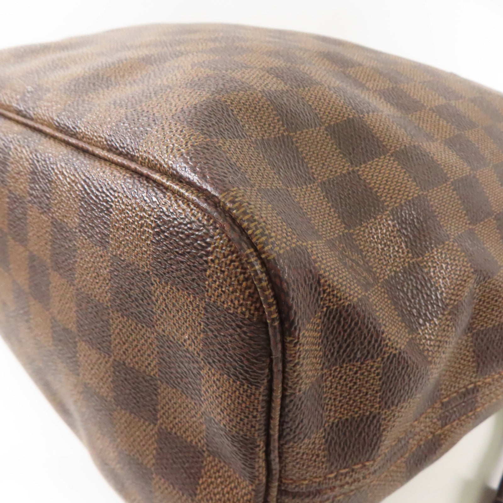 LOUIS VUITTON Damier Neverfull MM金扣肩背袋