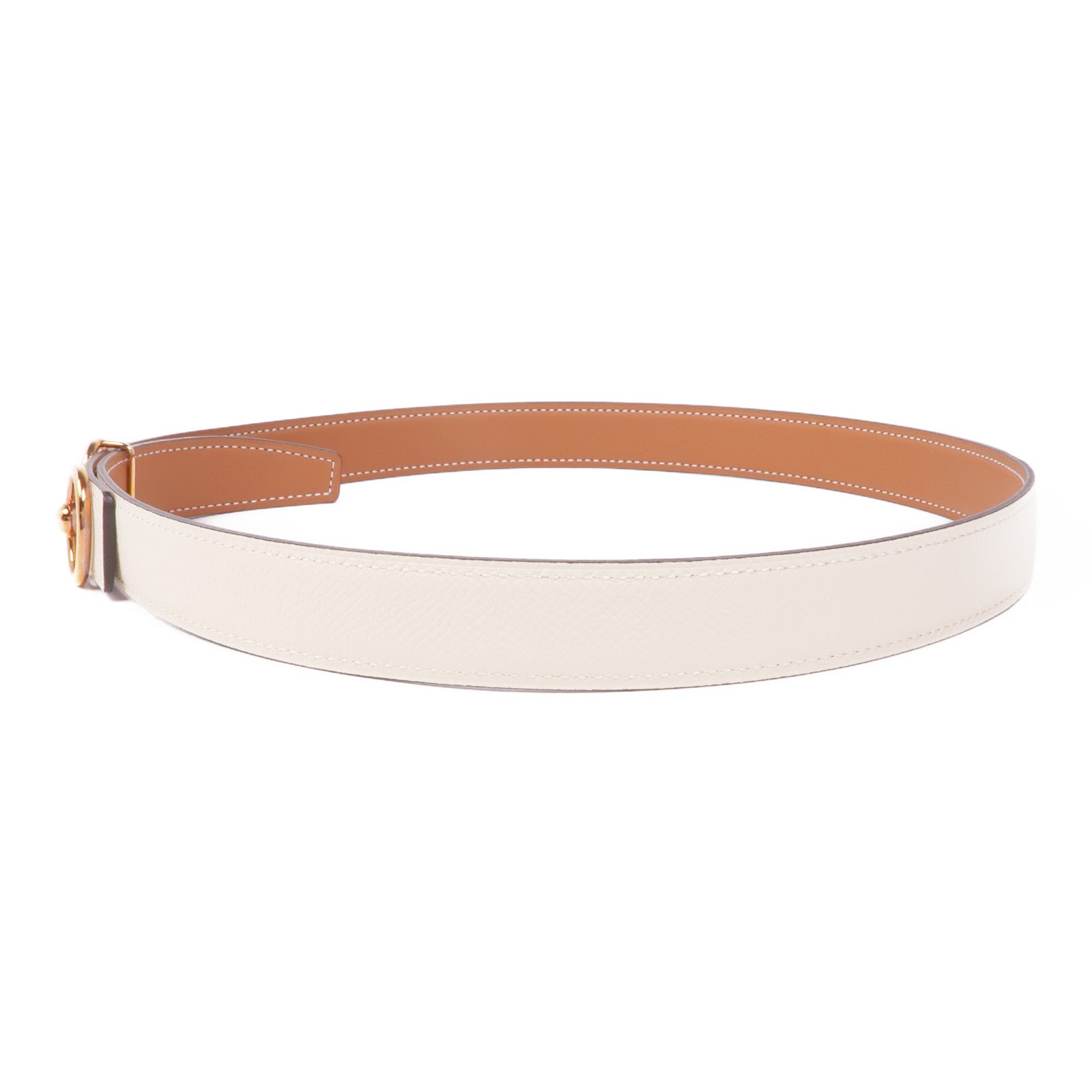 HERMES Epsom皮革Belt金扣皮帶
