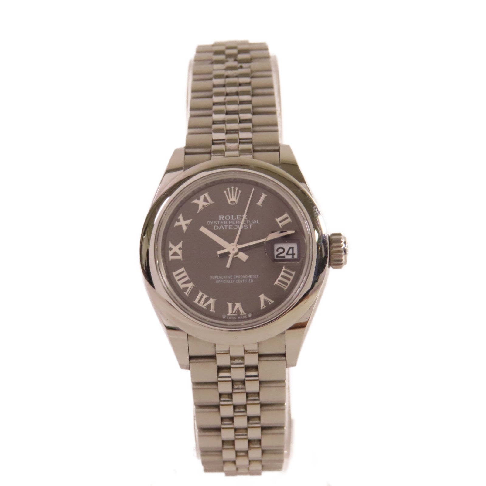 ROLEX Lady Datejust Watch不鏽鋼自動機芯手錶碳灰色