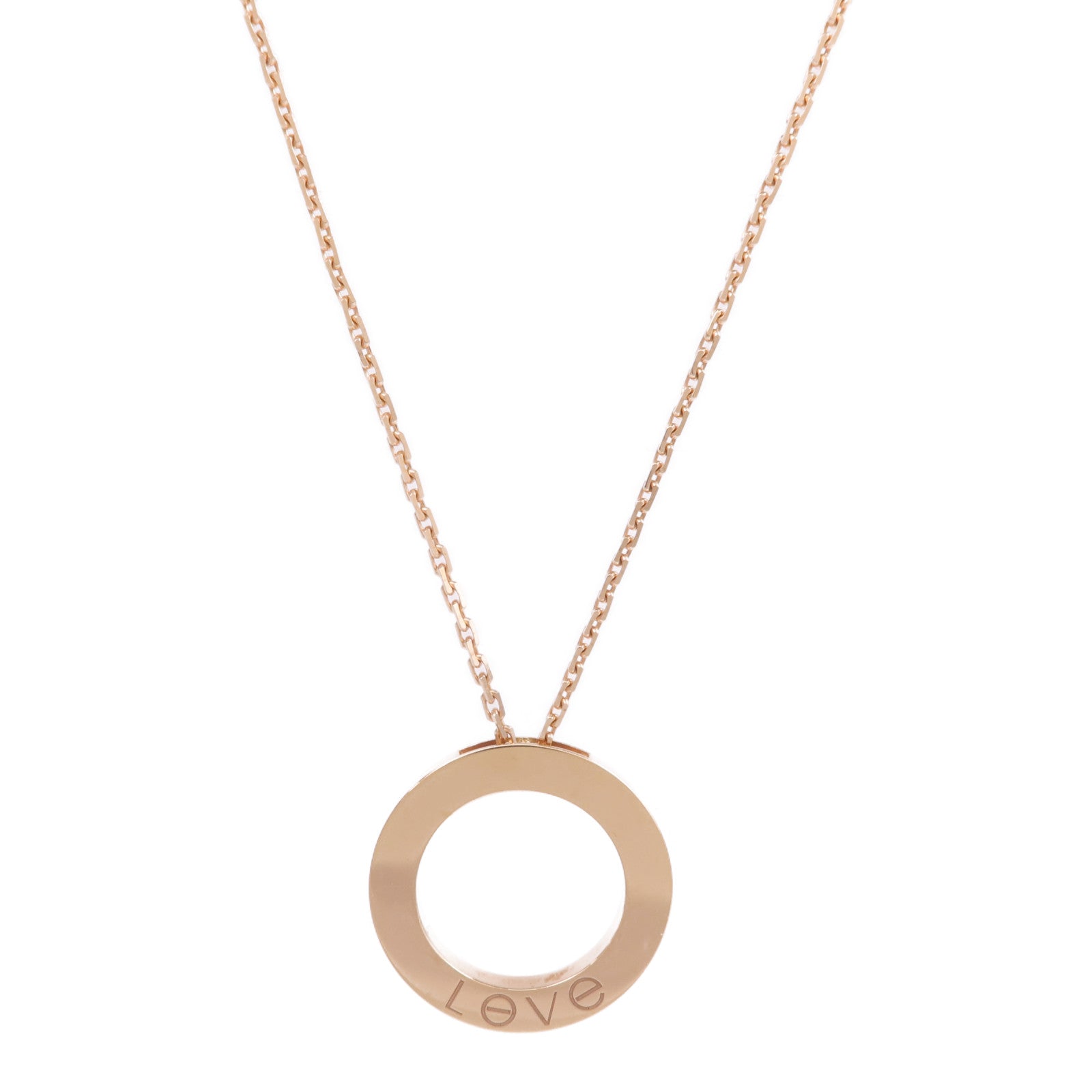 CARTIER 18K玫瑰金Love Pendant 3 Diamond鑽石項鍊
