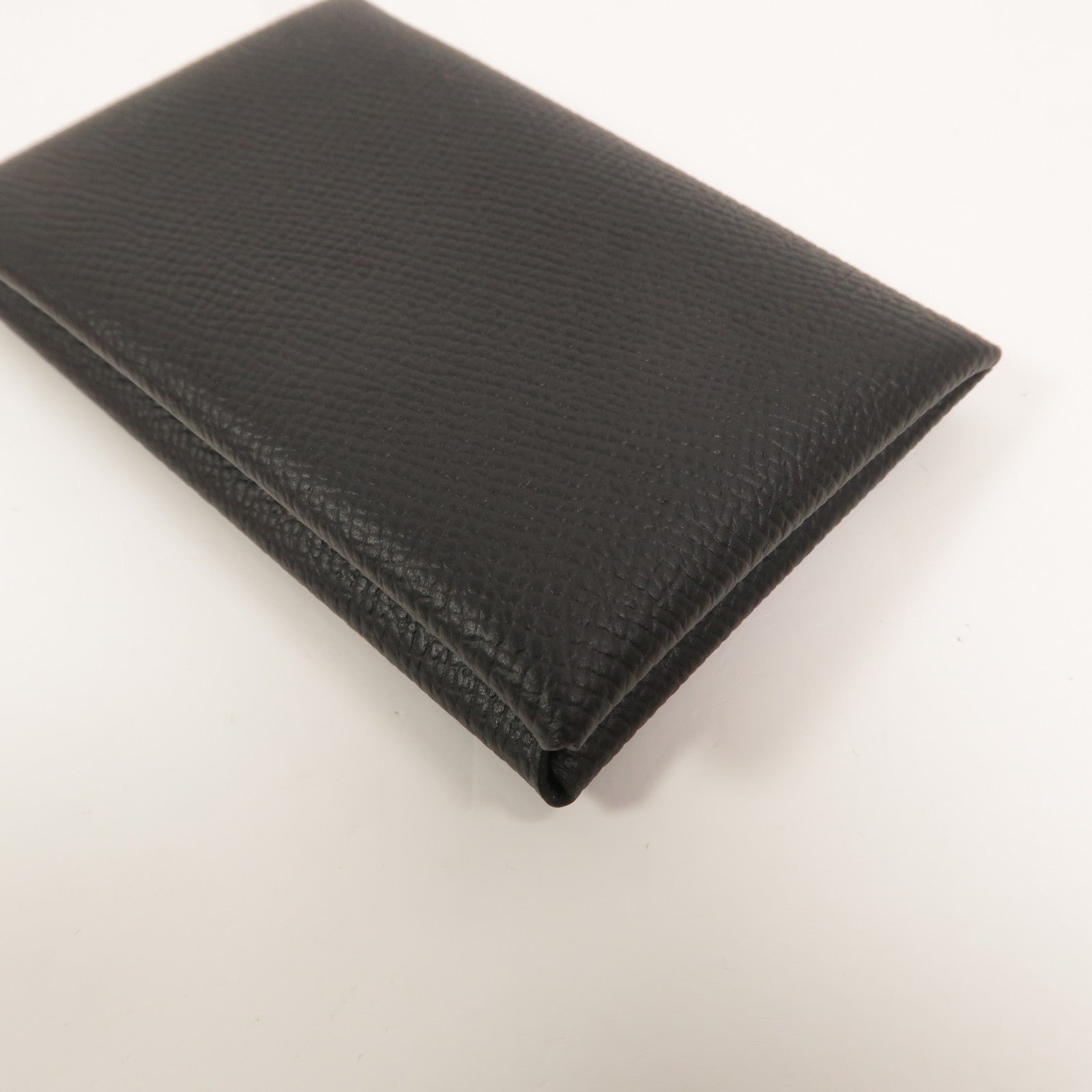 HERMES Epsom皮革Calvi卡片套Noir