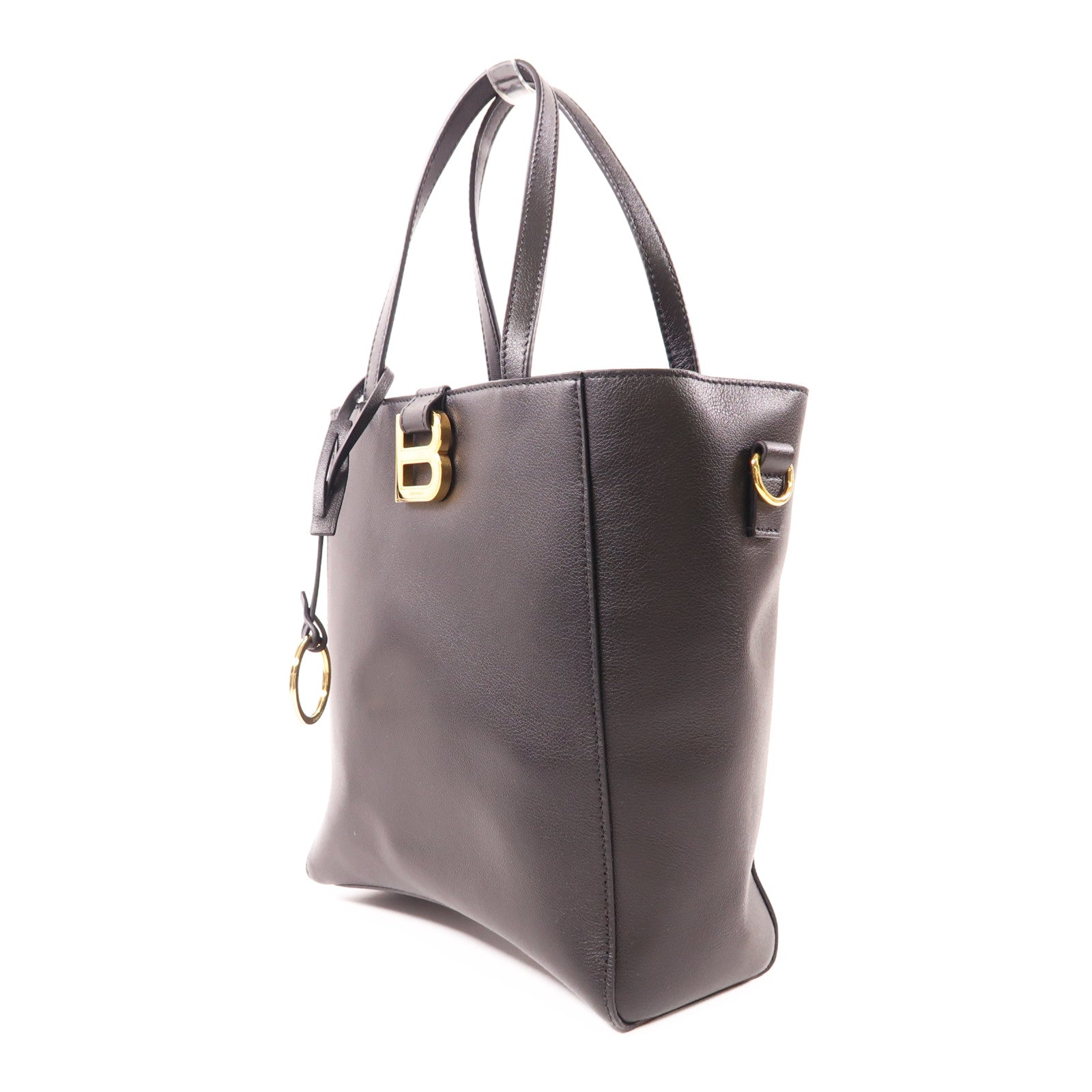 BALENCIAGA GHW Small Hourglass Tote Bag 2 Way Shoulder 810415 2ABE7/1000 Calf