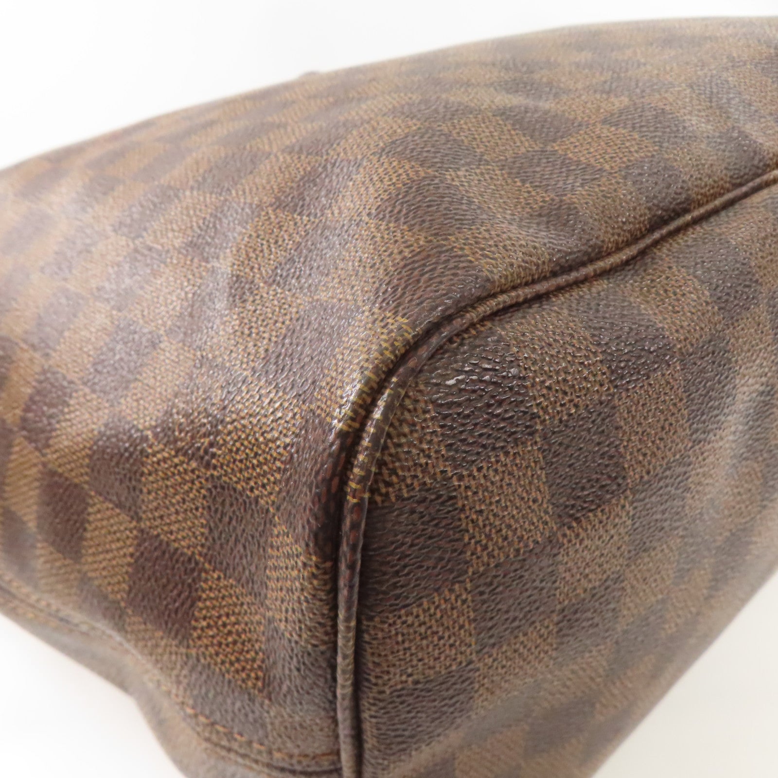 LOUIS VUITTON Damier Neverfull MM金扣肩背袋