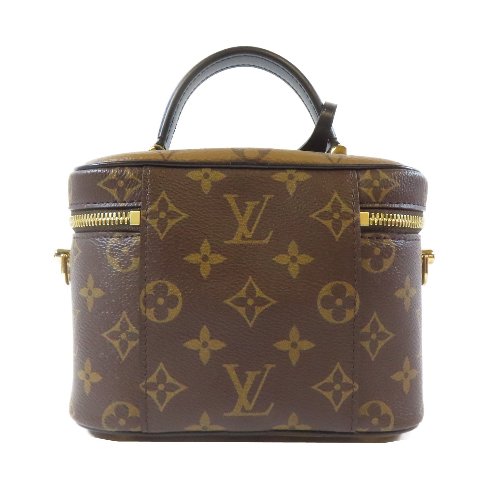 LOUIS VUITTON Monogram Vanity PM 2 Way Chain Shoulder Bag金扣手挽肩背兩用袋啡色