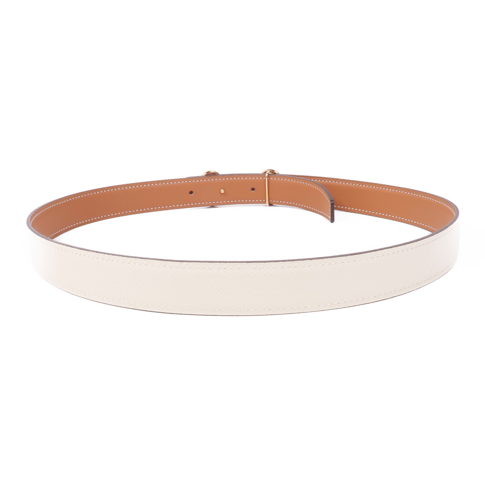 HERMES Epsom皮革Belt金扣皮帶