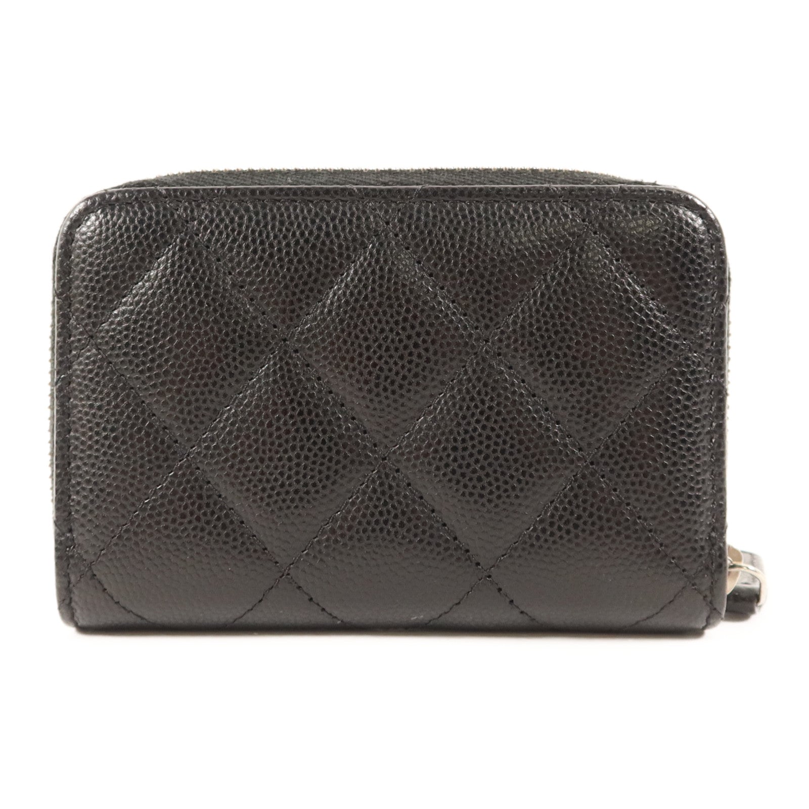 CHANEL 牛皮皮革Card Case銀扣卡片套