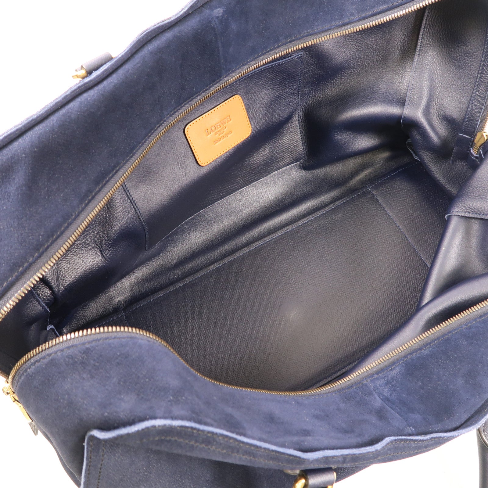 LOEWE 麂皮皮革Amazona金扣手挽袋