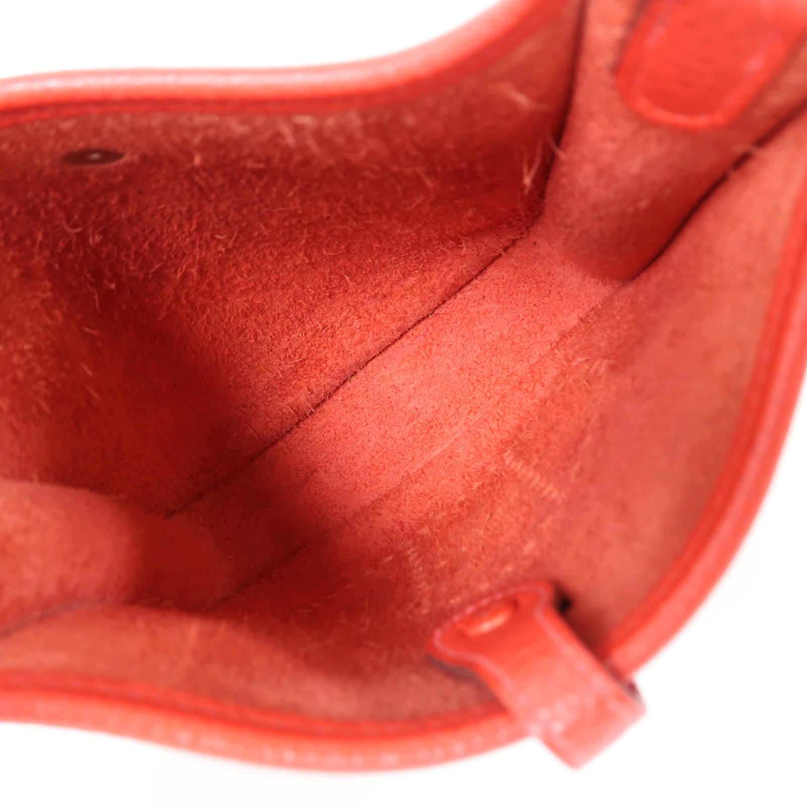 HERMES Clemence皮革Evelyne TPM銀扣肩背袋Rose De Coeur