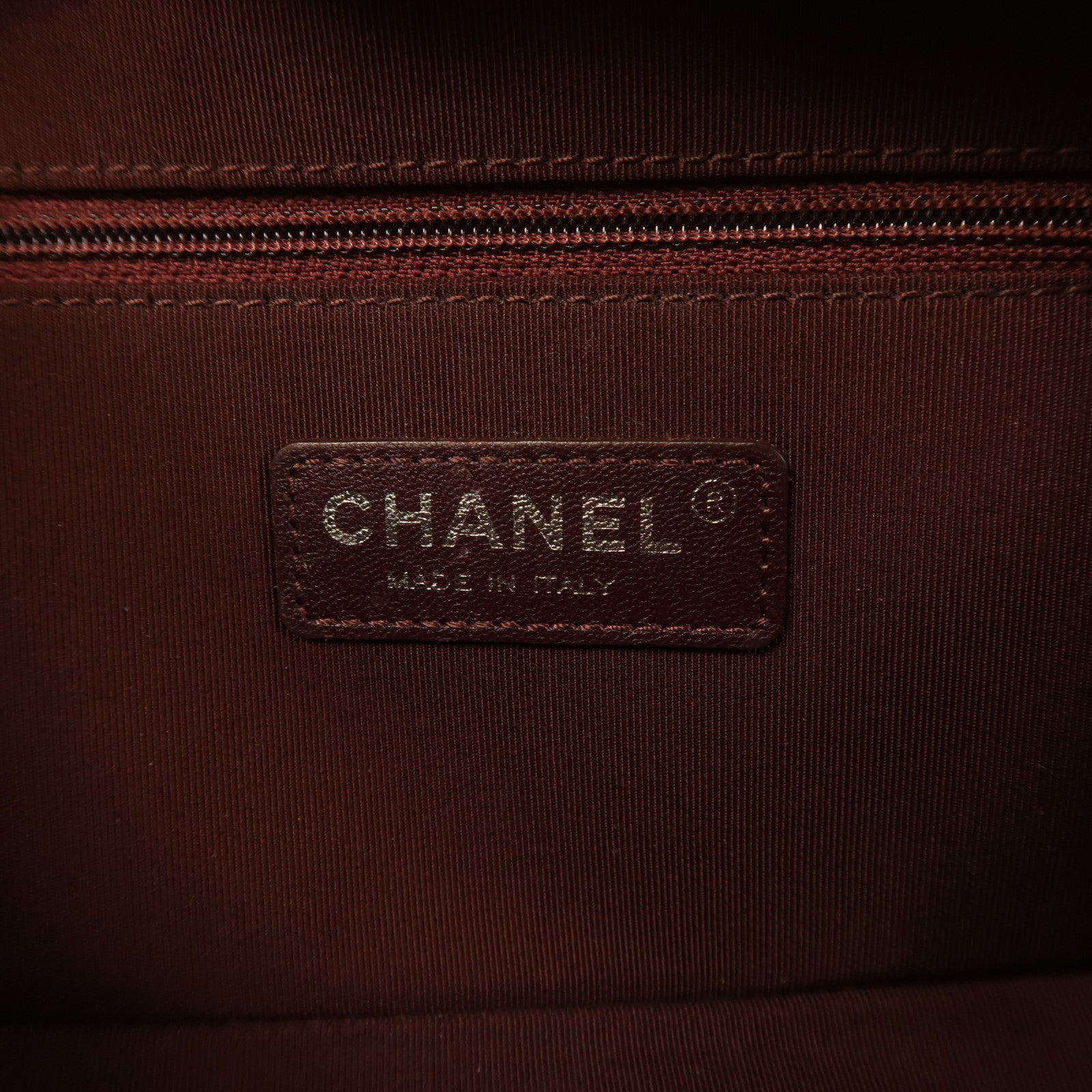 CHANEL 牛皮皮革Chain Shoulder銀扣鏈帶肩背袋藍色