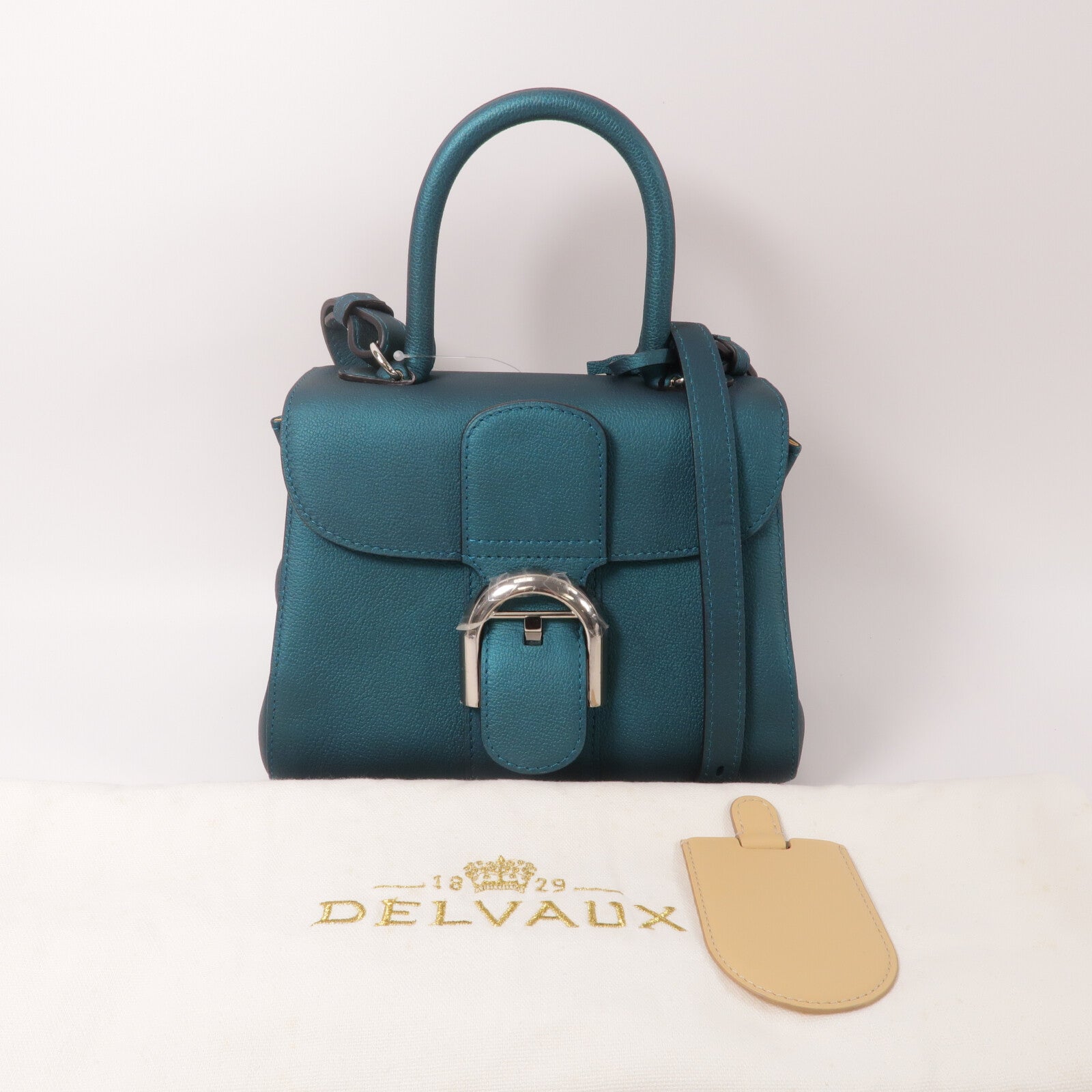 Delvaux 牛皮皮革Brillant Mini手挽肩背兩用袋
