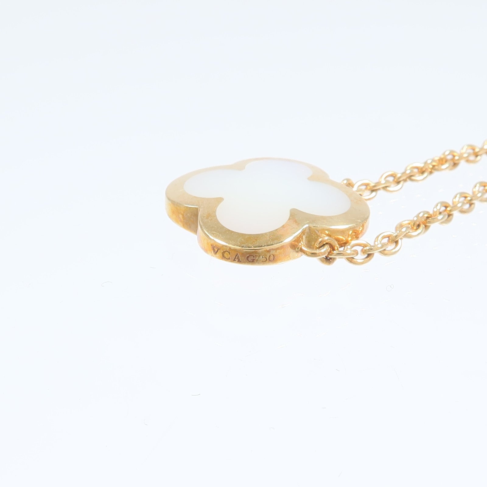 Van Cleef & Arpels 18K黃金Pure Alhambra Necklace珍珠母貝項鍊