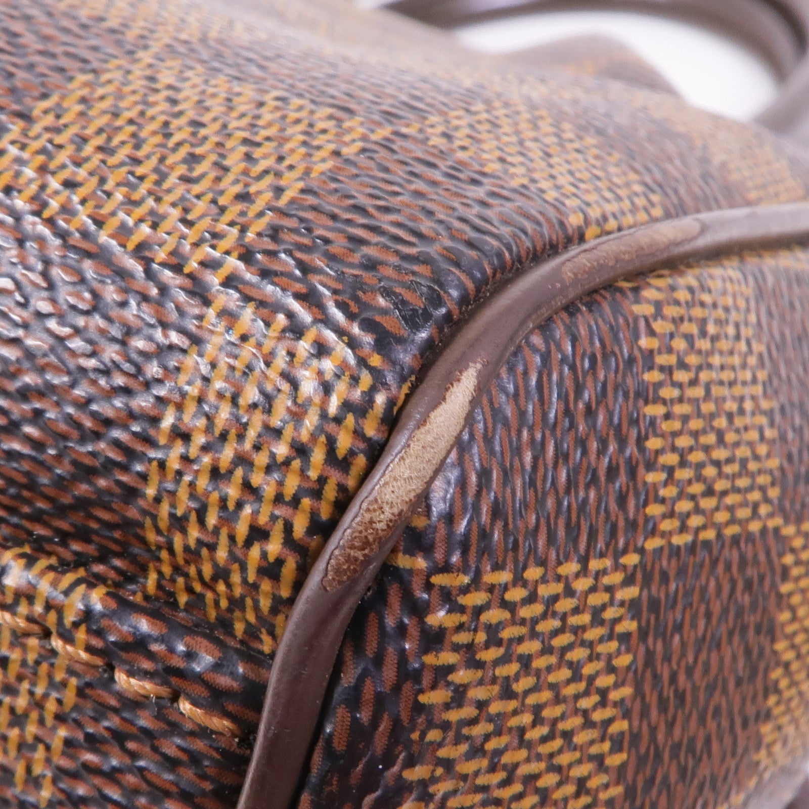 LOUIS VUITTON Damier Trevi金扣手挽肩背兩用袋棕色