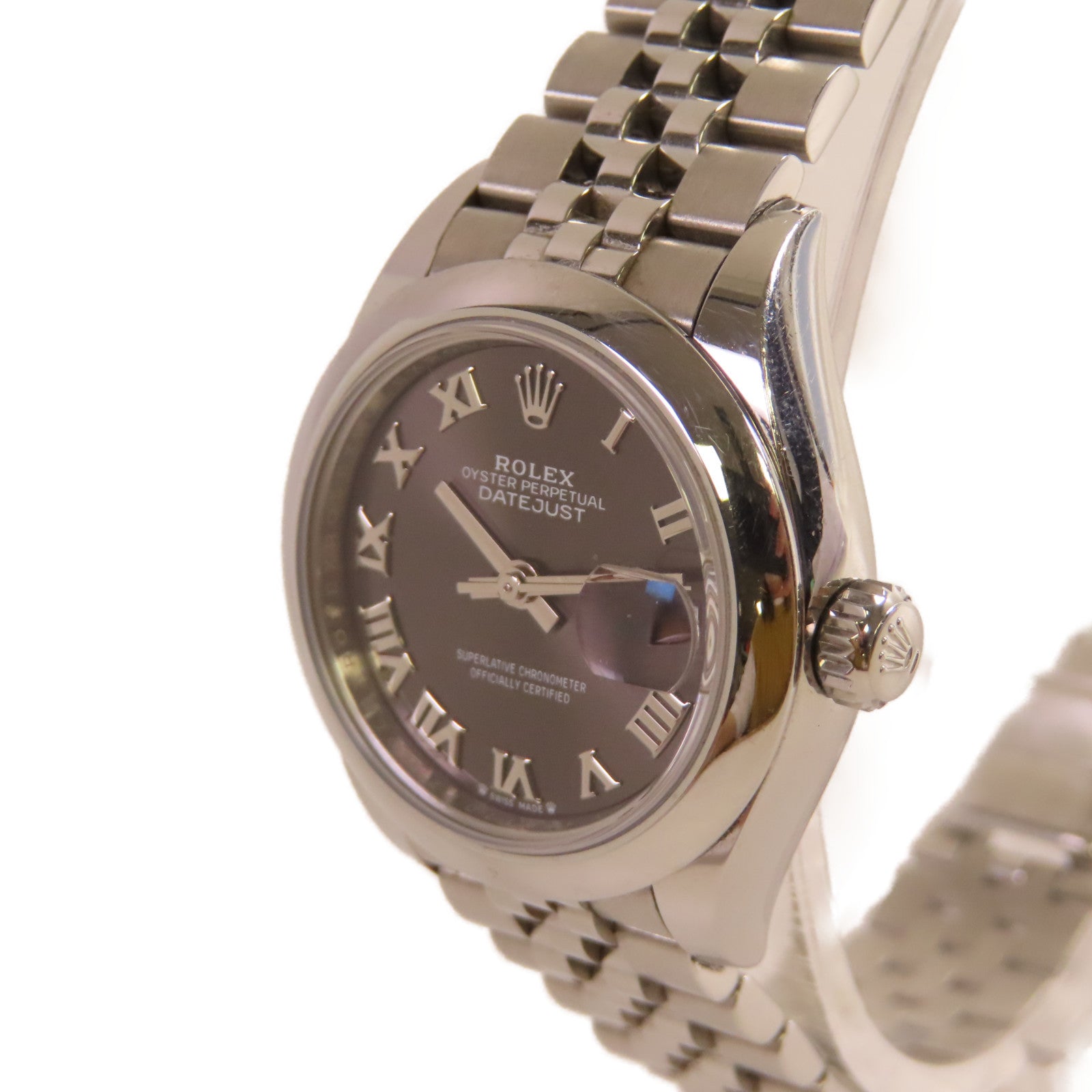ROLEX Lady Datejust Watch不鏽鋼自動機芯手錶碳灰色