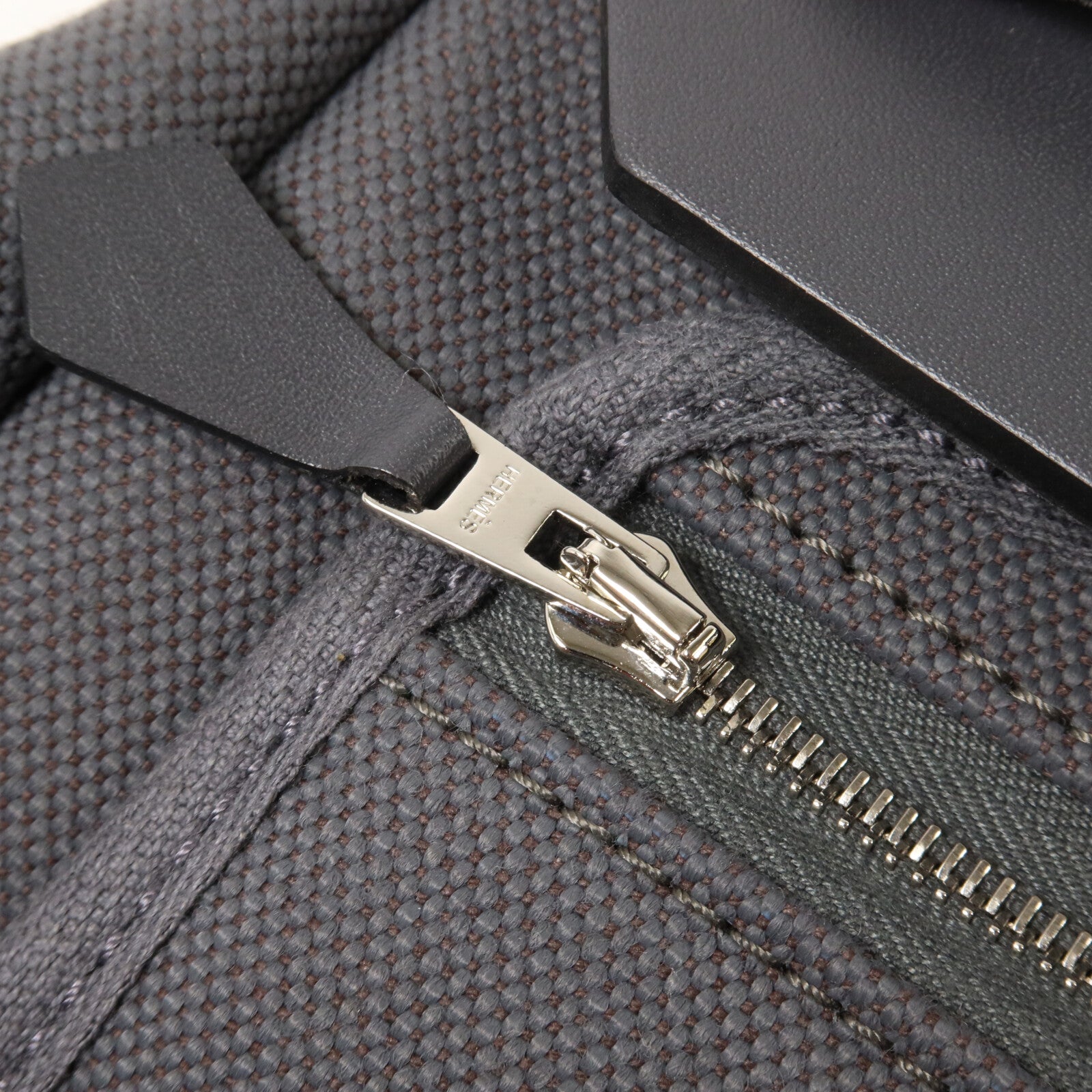 HERMES 帆布Herbag PM手挽肩背兩用袋Ardoise