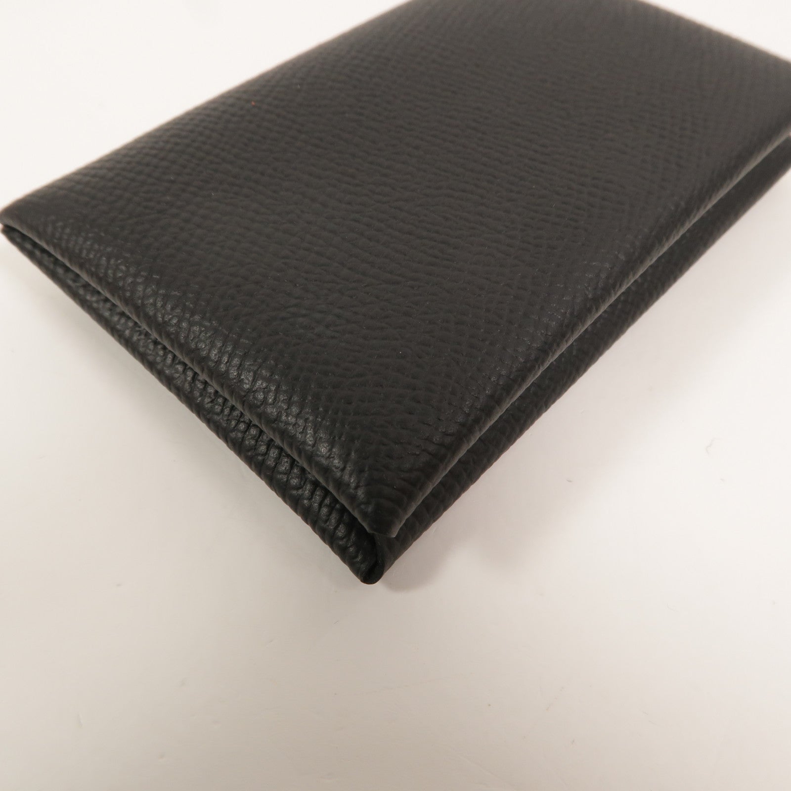 HERMES Epsom皮革Calvi卡片套Noir