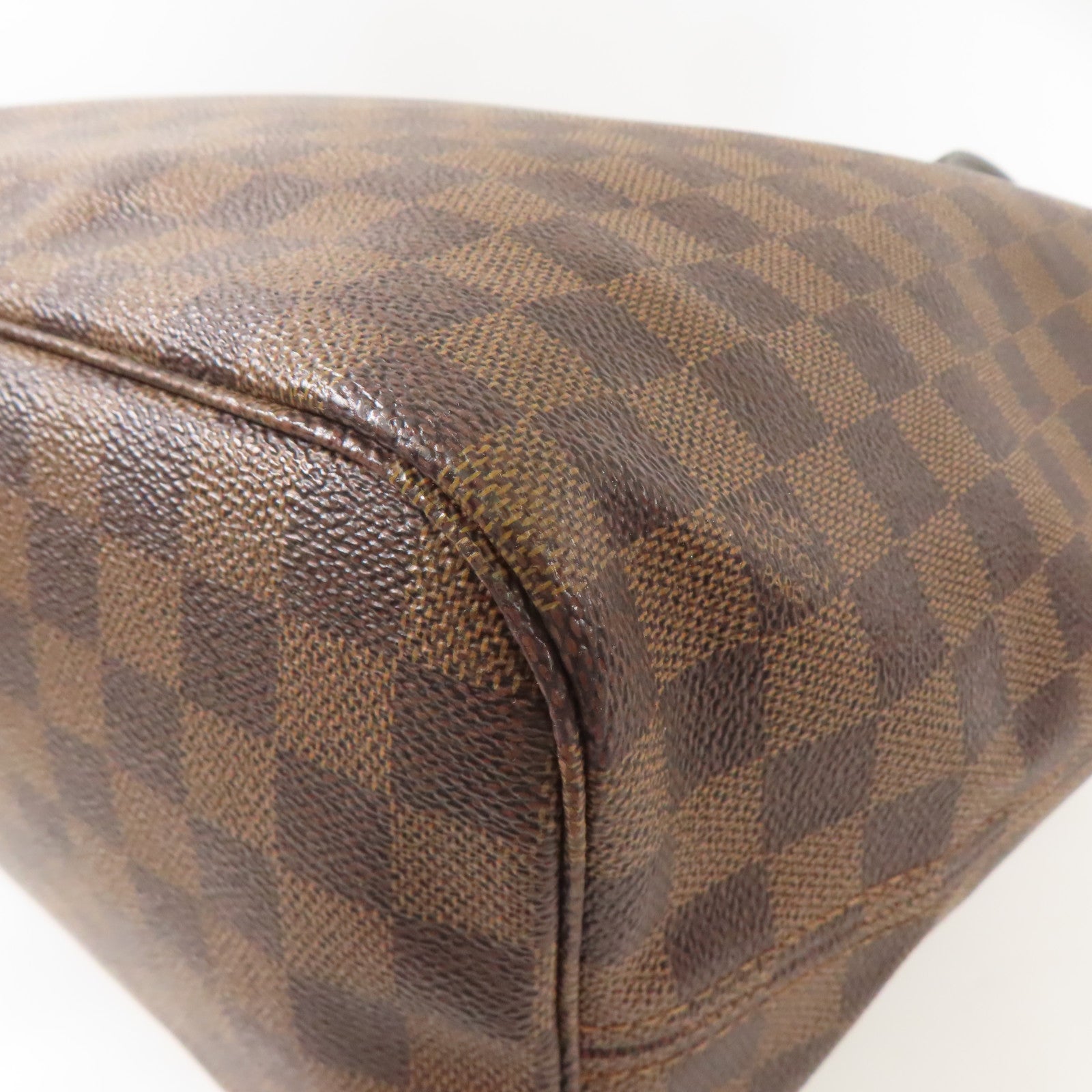 LOUIS VUITTON Damier Neverfull MM金扣肩背袋