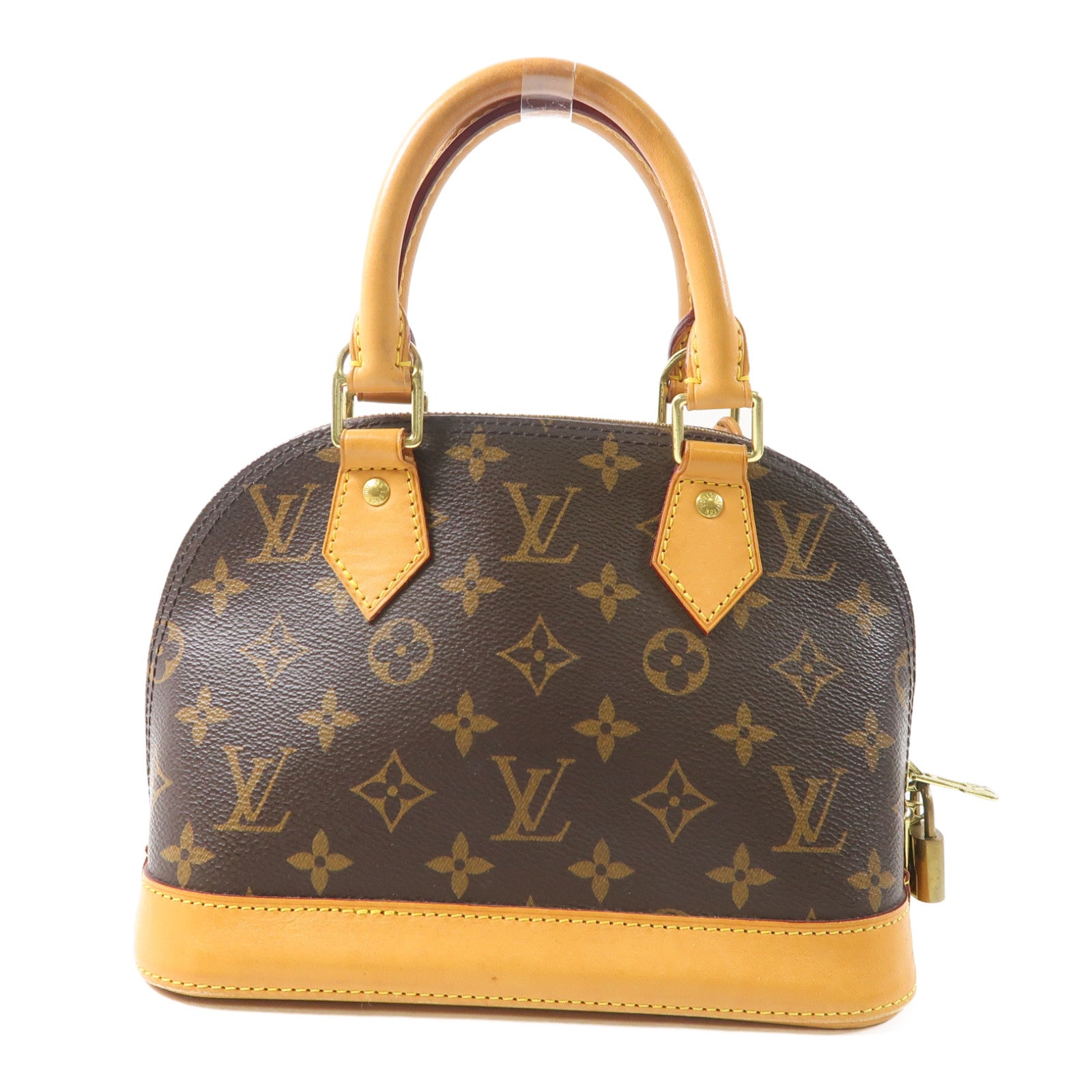 LOUIS VUITTON Monogram Alma BB金扣手挽肩背兩用袋啡色