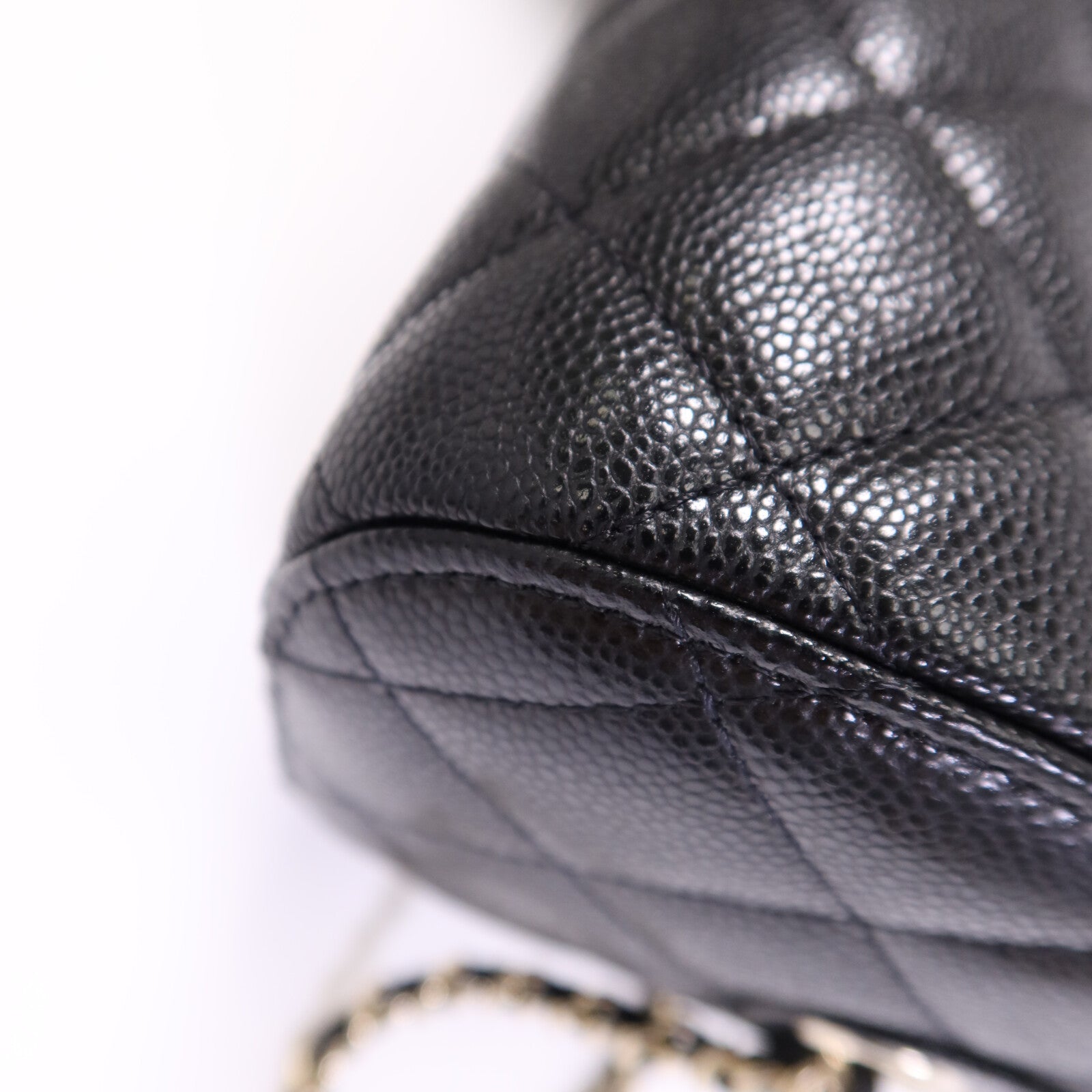 CHANEL 牛皮皮革2 Way Shoulder Bag金扣鏈帶手挽肩背兩用袋