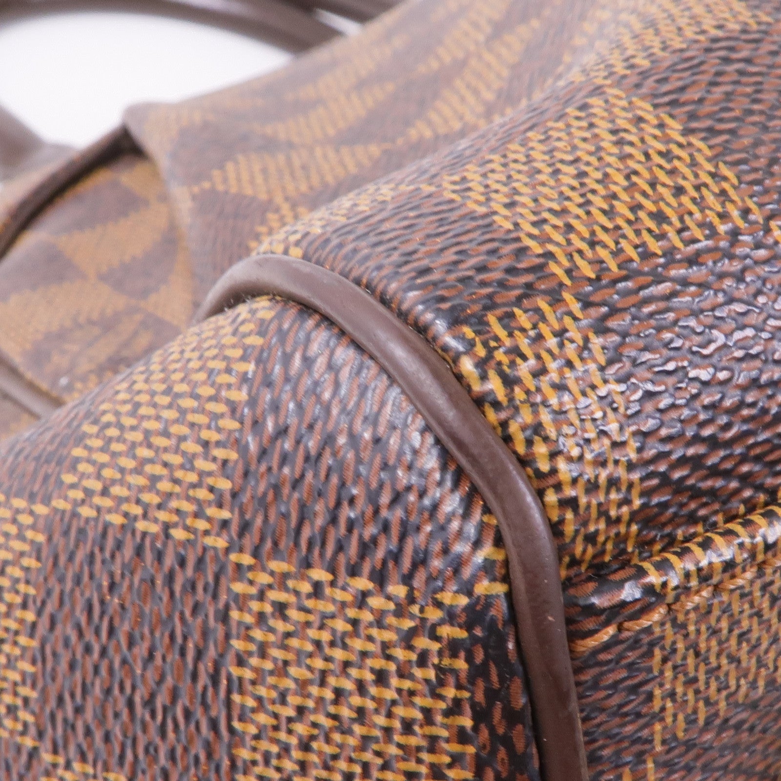 LOUIS VUITTON Damier Trevi金扣手挽肩背兩用袋棕色