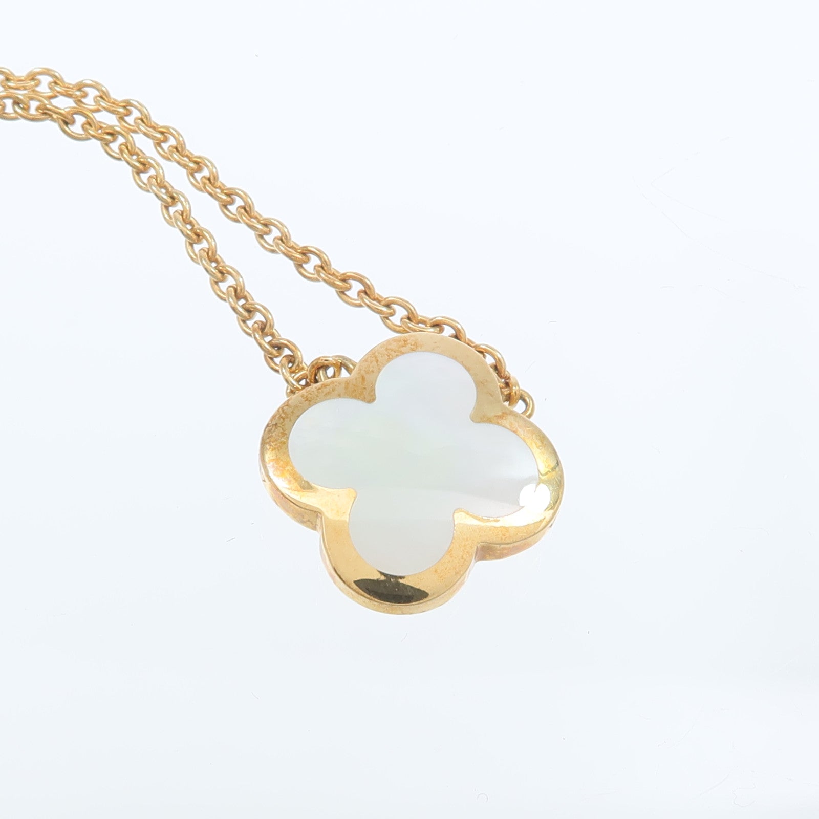 Van Cleef & Arpels 18K黃金Pure Alhambra Necklace珍珠母貝項鍊
