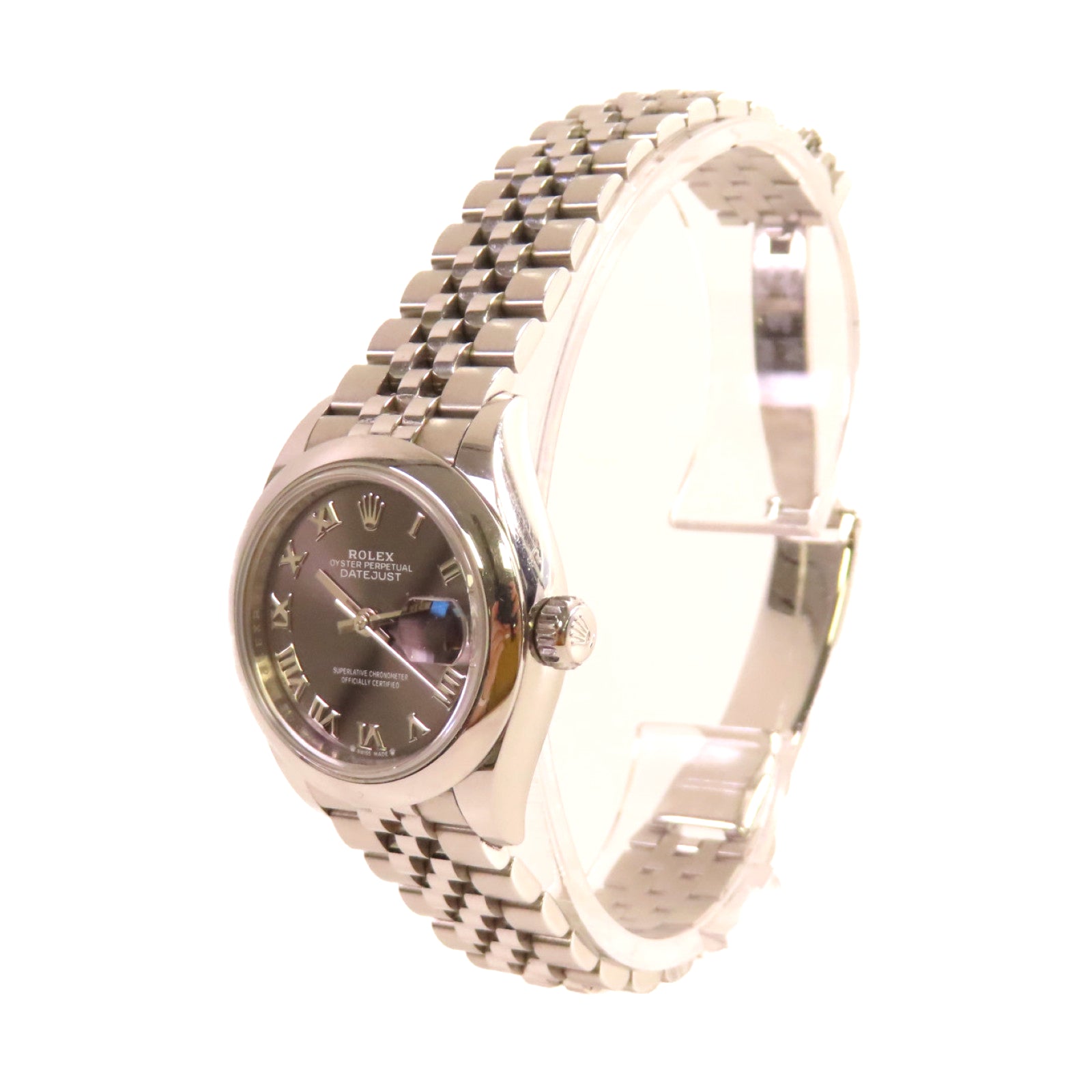 ROLEX Lady Datejust Watch不鏽鋼自動機芯手錶碳灰色