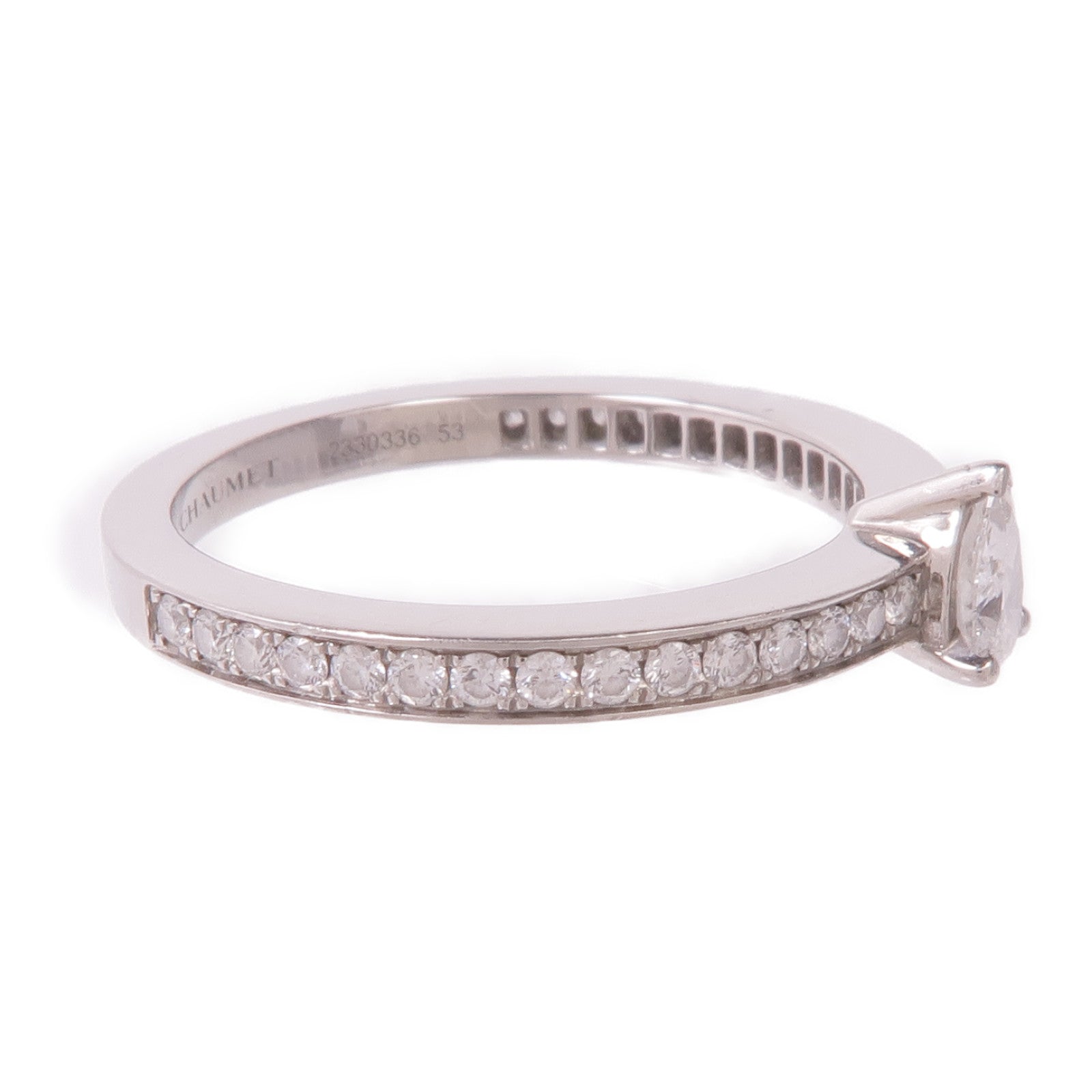 Chaumet PT950鉑金Triomphe De Chaumet Ring鑽石戒指US#6.5