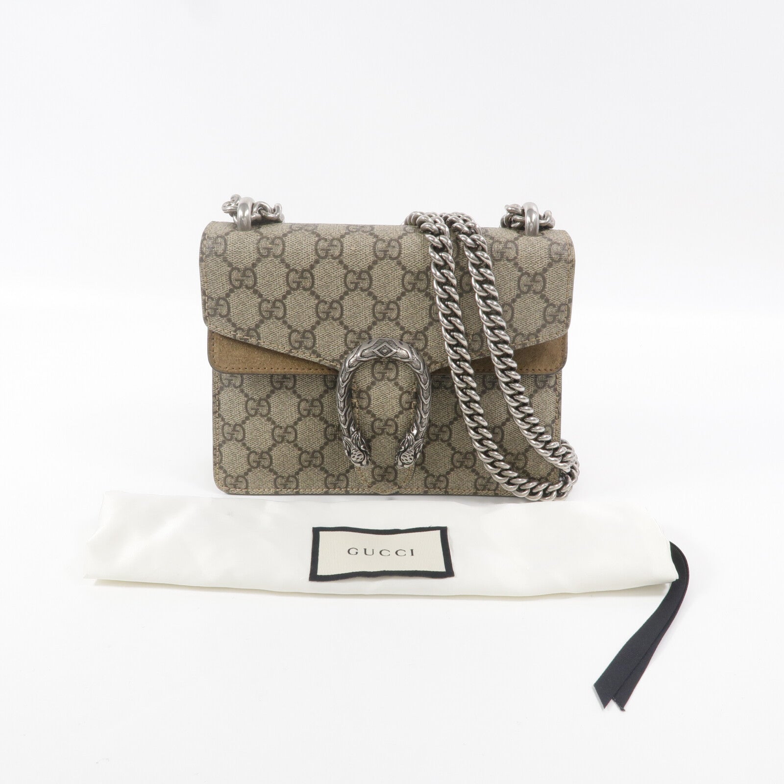 GUCCI 塗層帆布Mini Dionysus鏈帶肩背袋