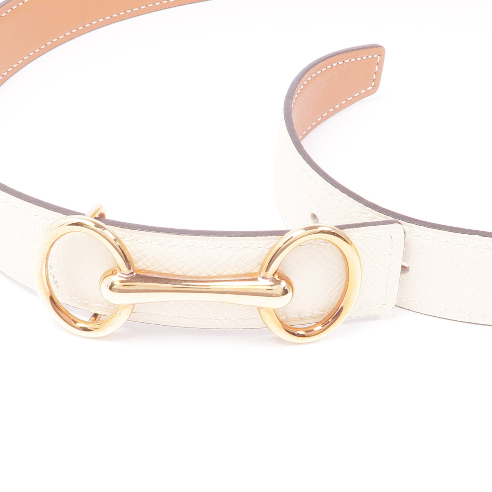 HERMES Epsom皮革Belt金扣皮帶