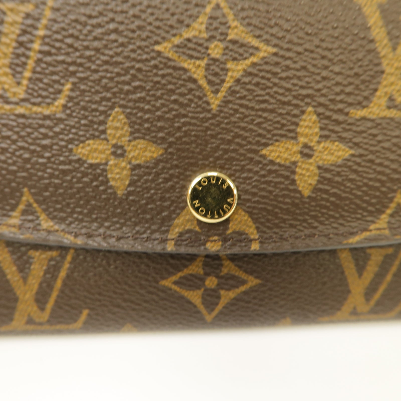 LOUIS VUITTON Monogram Emilie Wallet金扣長錢包棕色
