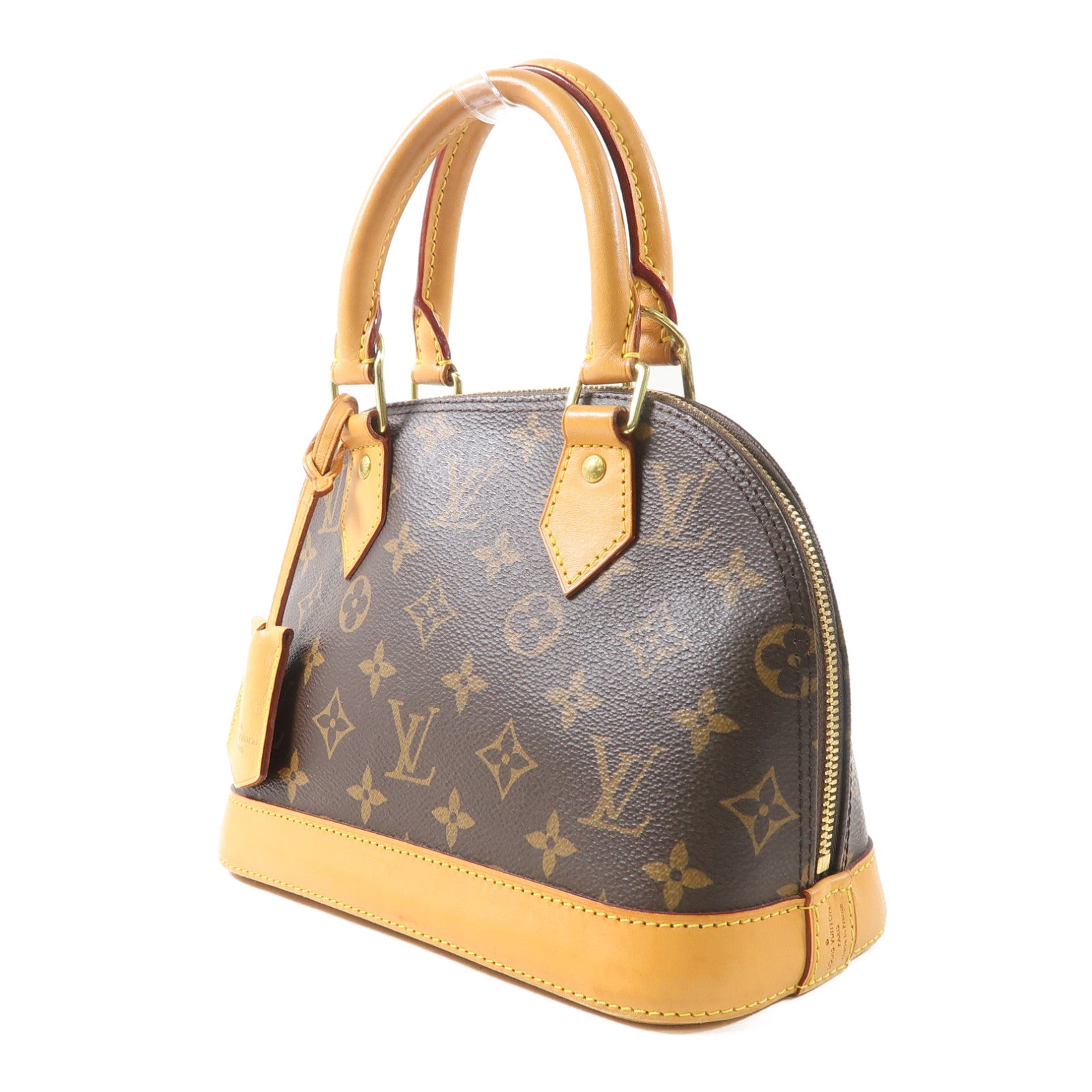 LOUIS VUITTON Monogram Alma BB金扣手挽肩背兩用袋啡色