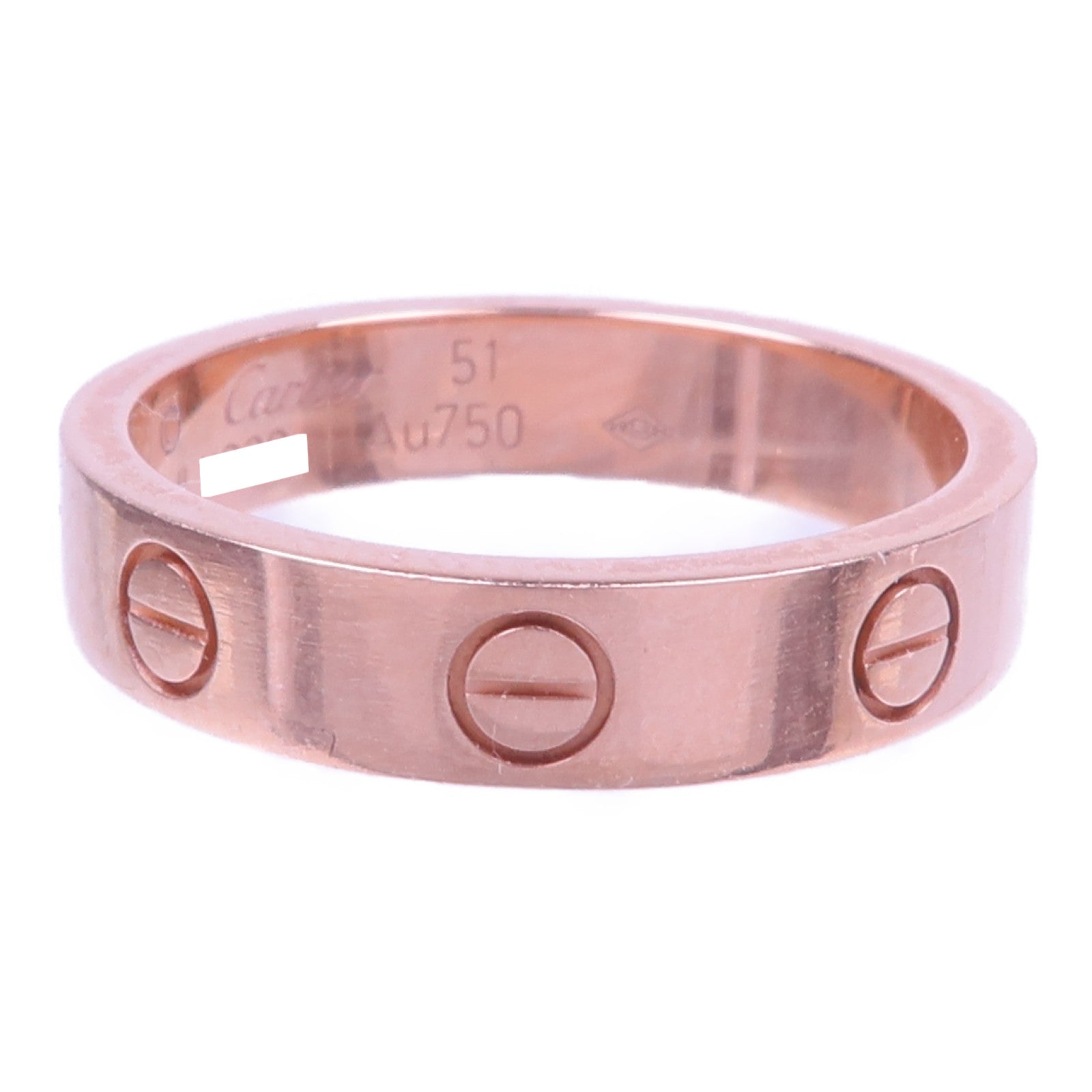 CARTIER 18K玫瑰金/鑽石Love Diamond Ring戒指Cartier#51/US#5.5