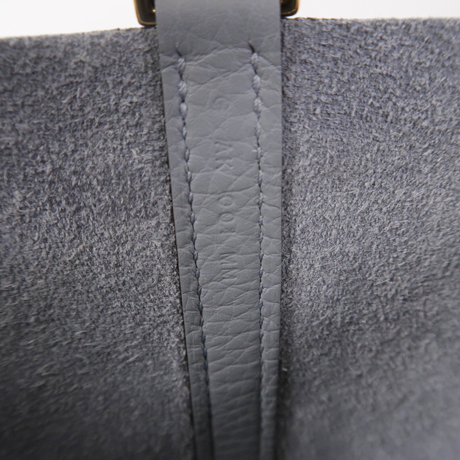 HERMES Clemence皮革Picotin PM手挽袋Gris Pantin