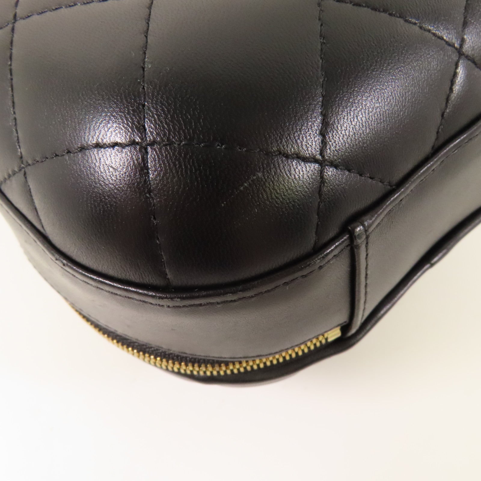 CHANEL CC GHW Small Vanity Case 2Way Shoulder Hand Bag Calfskin Leather Black