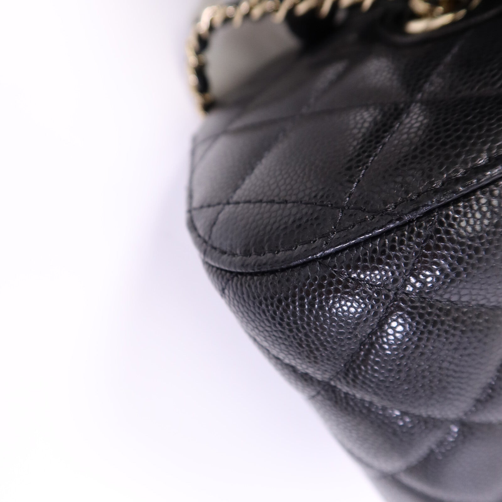CHANEL 牛皮皮革2 Way Shoulder Bag金扣鏈帶手挽肩背兩用袋