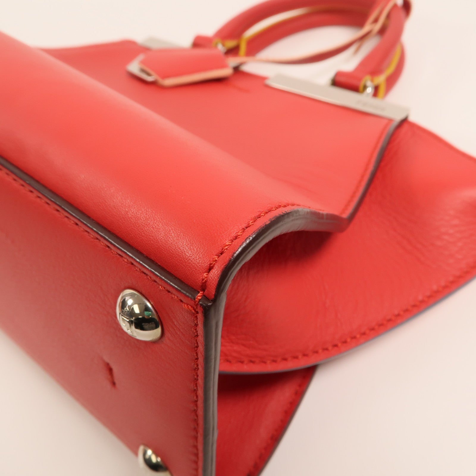 FENDI 牛皮皮革Mini 3 Jours銀扣手挽肩背兩用袋