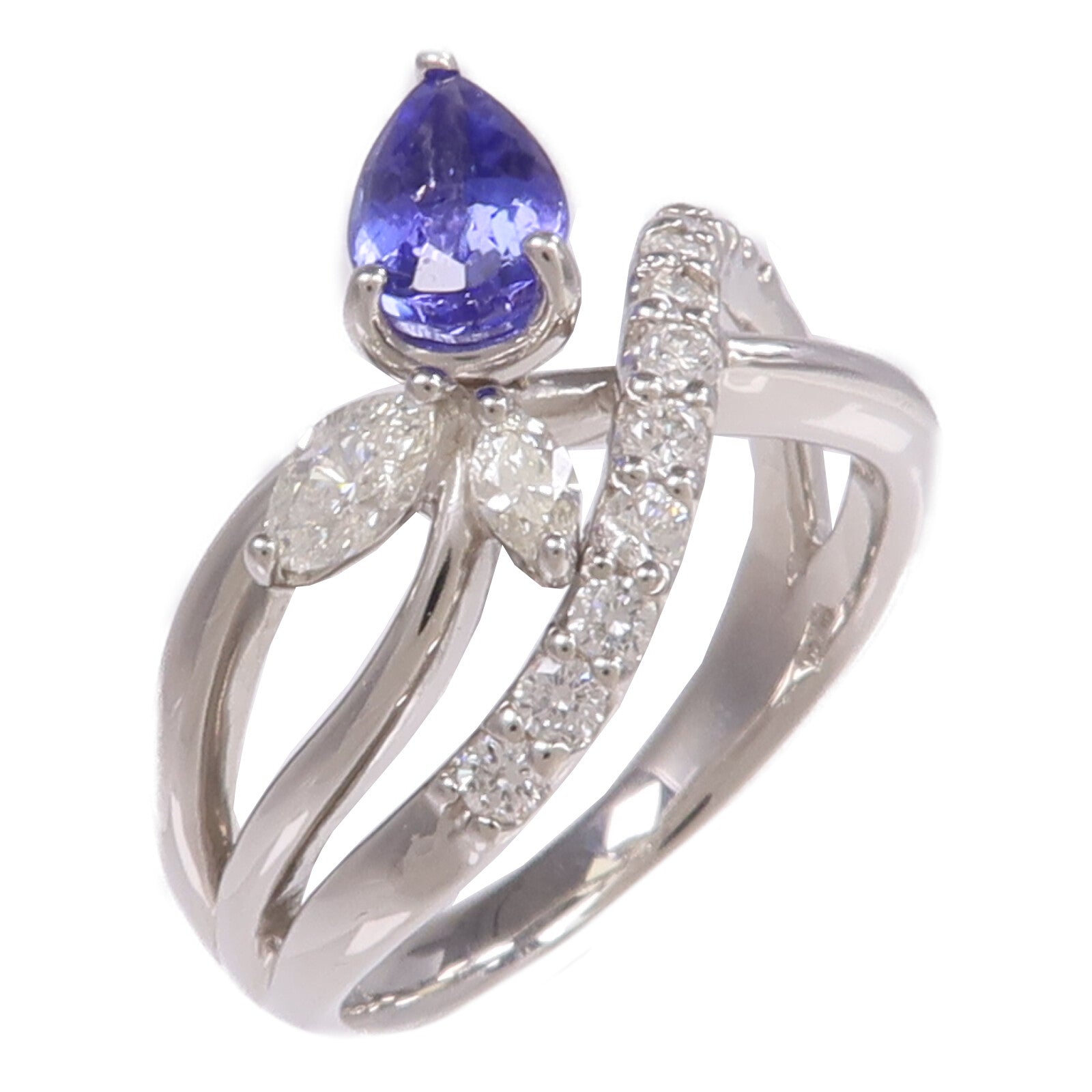 JEWELRY PT900鉑金Tanzanite Diamond Ring坦桑石/鑽石戒指